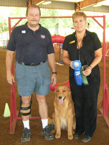 SmallPicture of Merlin earning 1st OA leg
