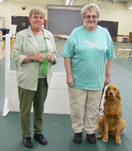 SmallPicture of Tryssie earning 1st CDX leg