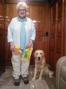 SmallPicture of Rhys earning 1st PCD leg